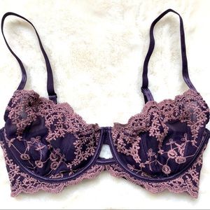 Free People 🖤 Unlined Mesh Crisscross Underwire Bra 🖤 32D